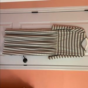 Striped Dress 3/4 sleeve